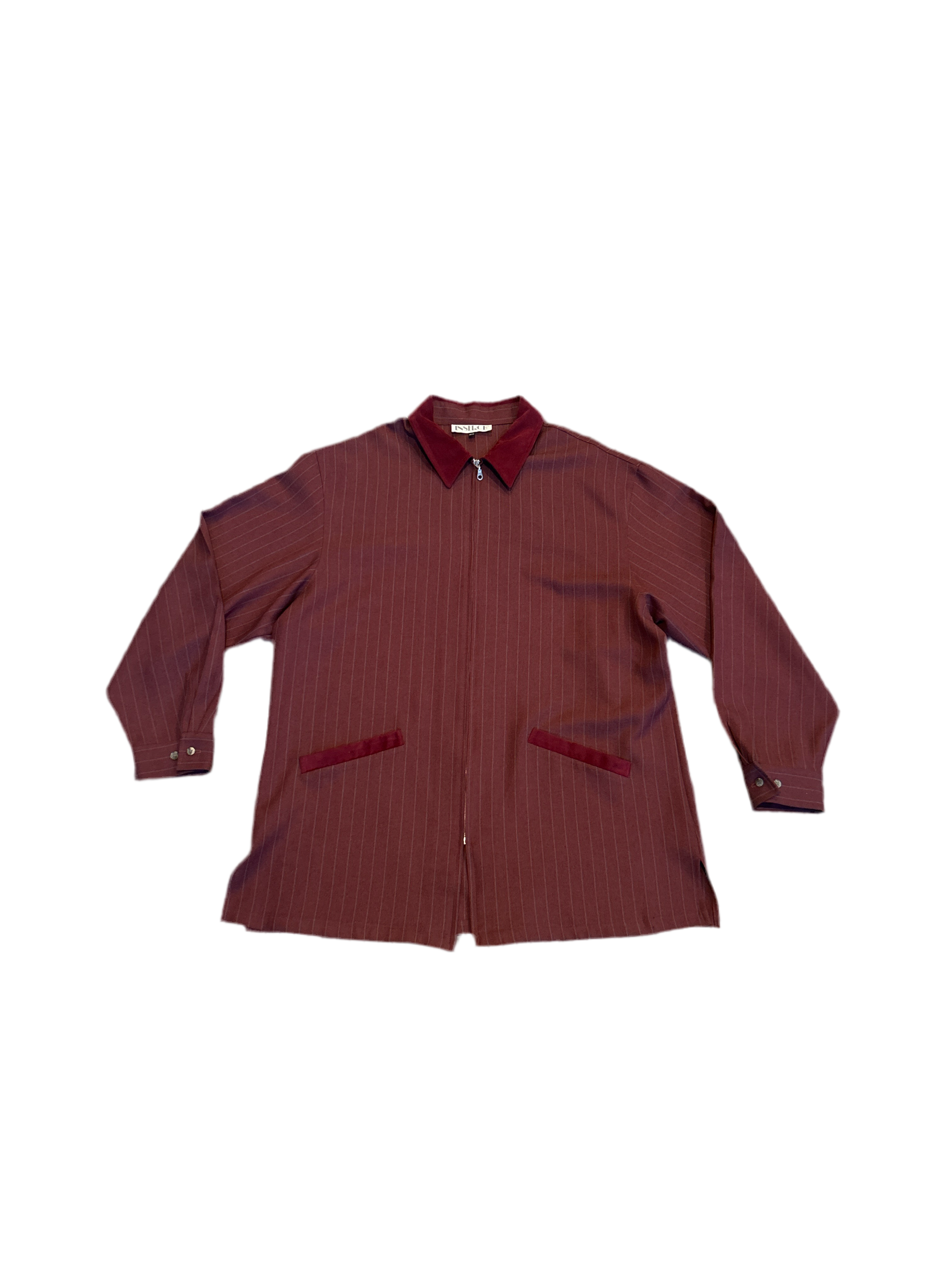 2X/3X Inserch Maroon Zip Up Blazer and Trousers