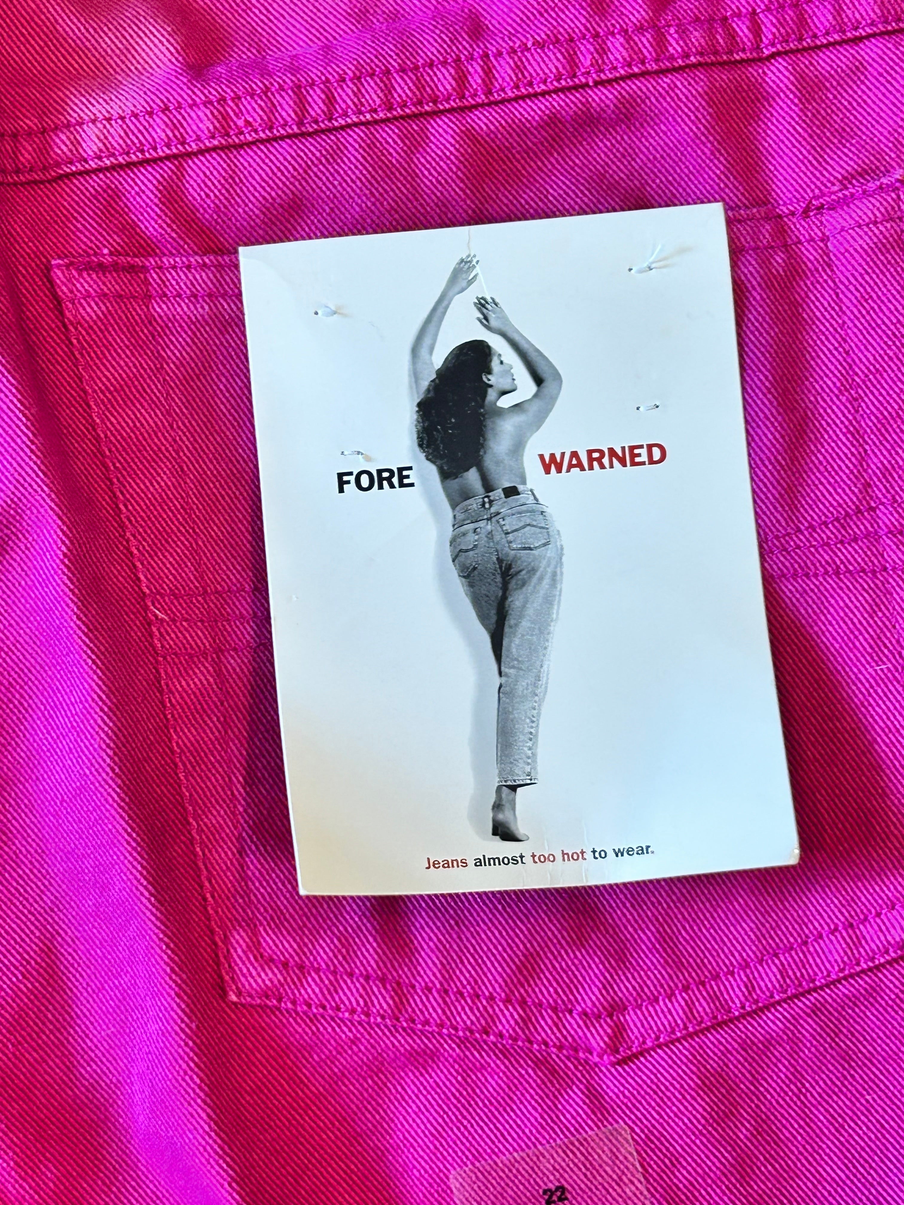 XL Fore Warned Magneta Jeans