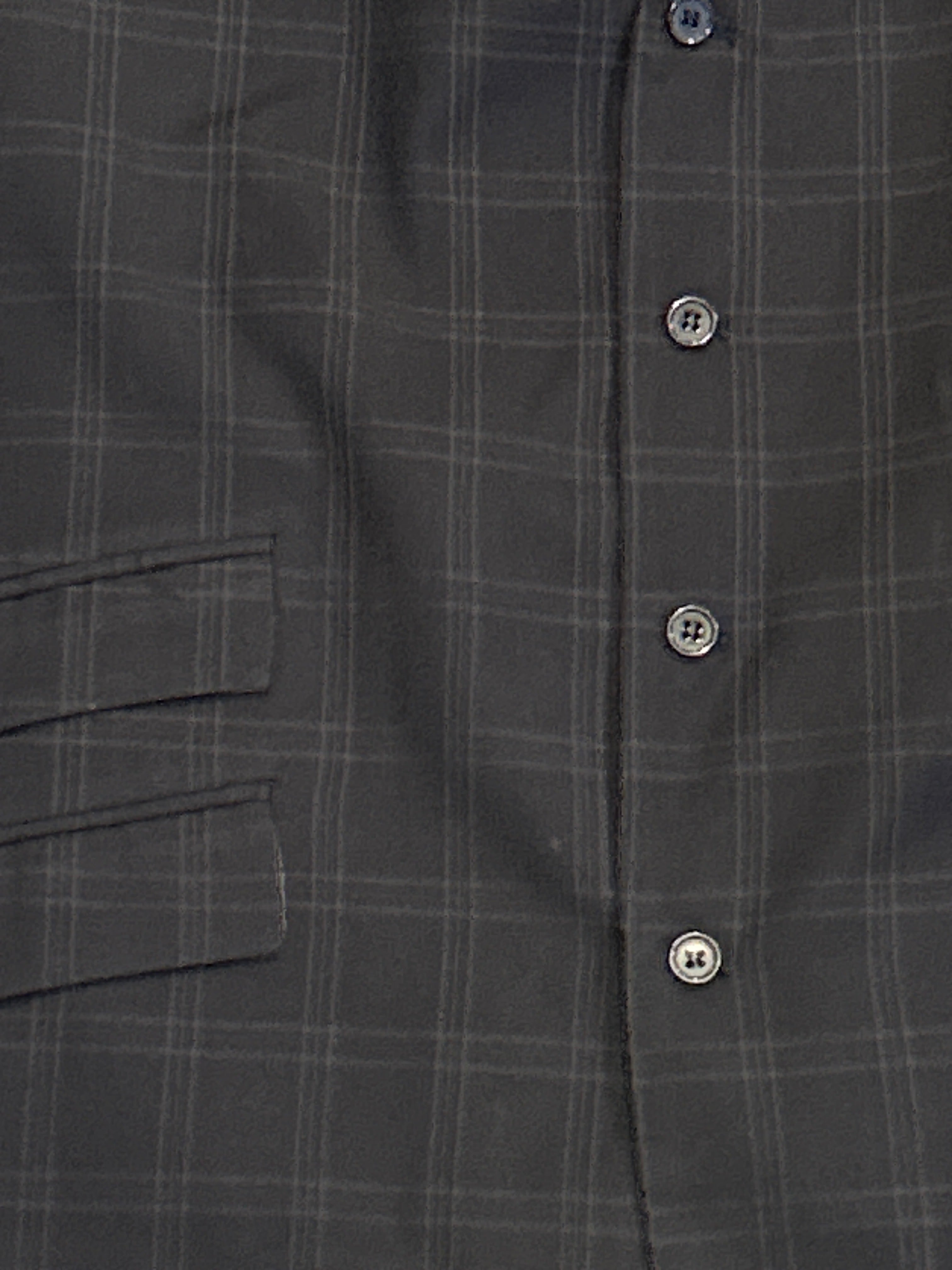 4X Black Plaid Vest