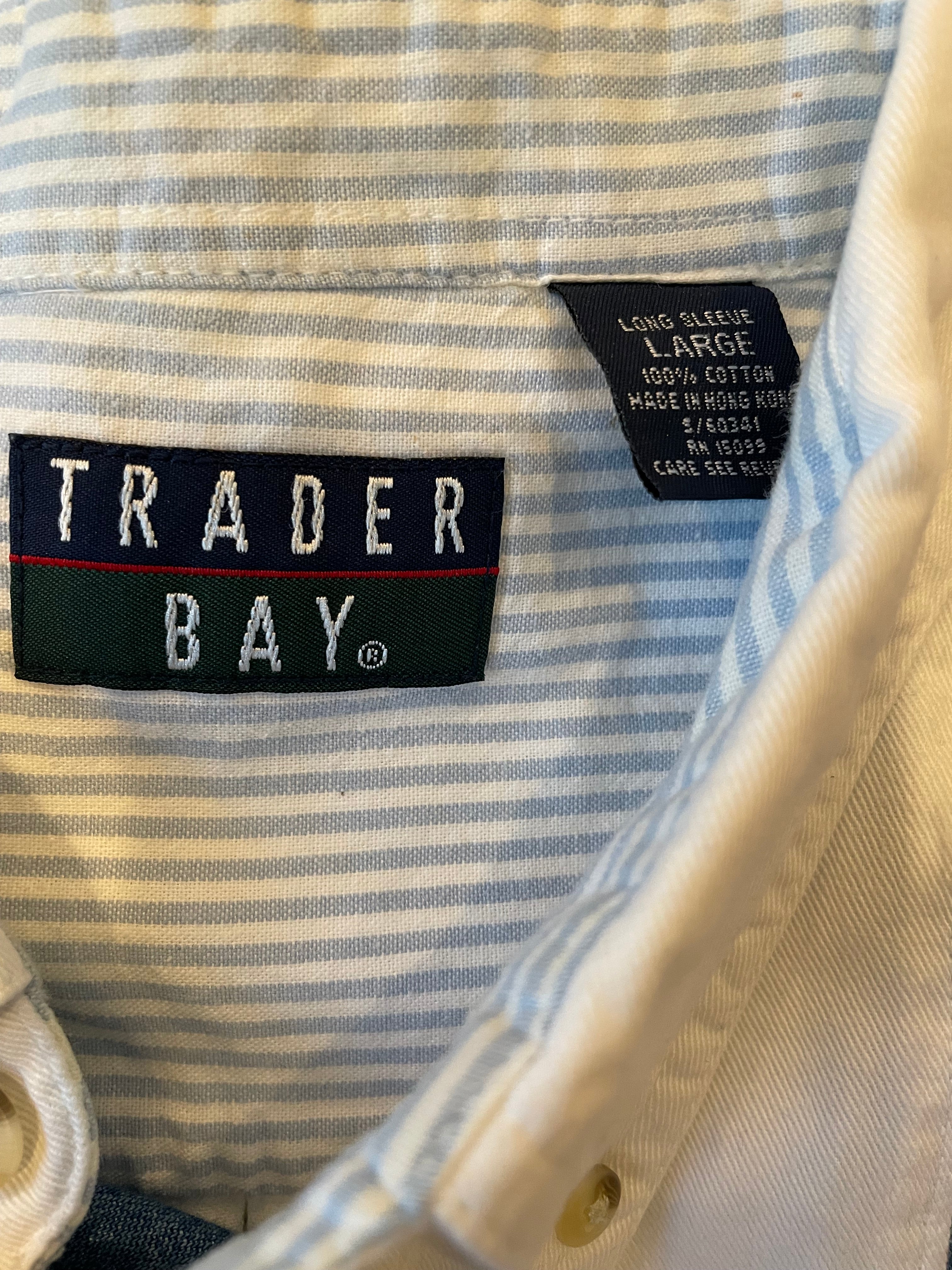 2X White Cotton Twill & Denim Button Up
