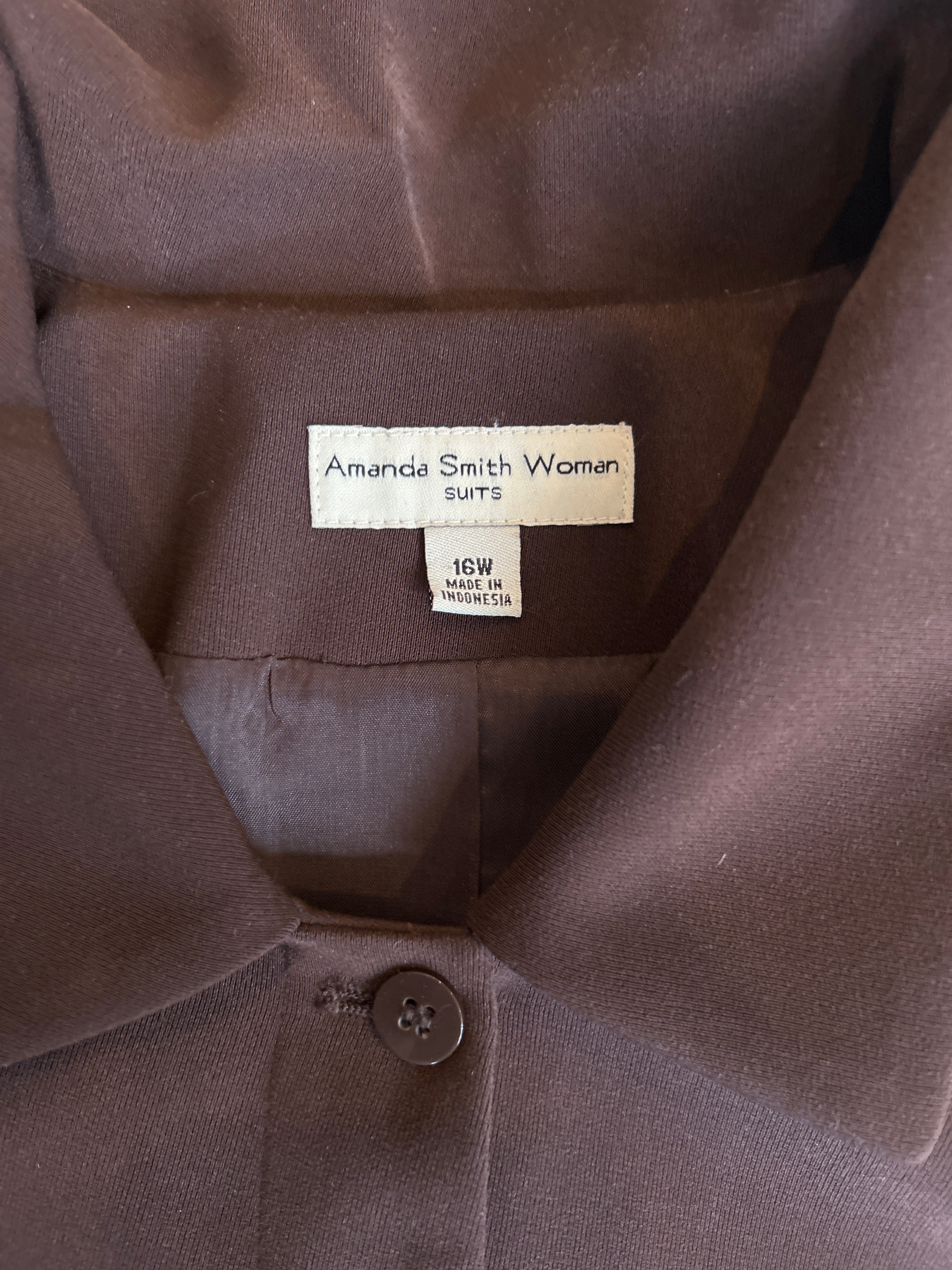 XL Amanda Smith Brown Longline Jacket