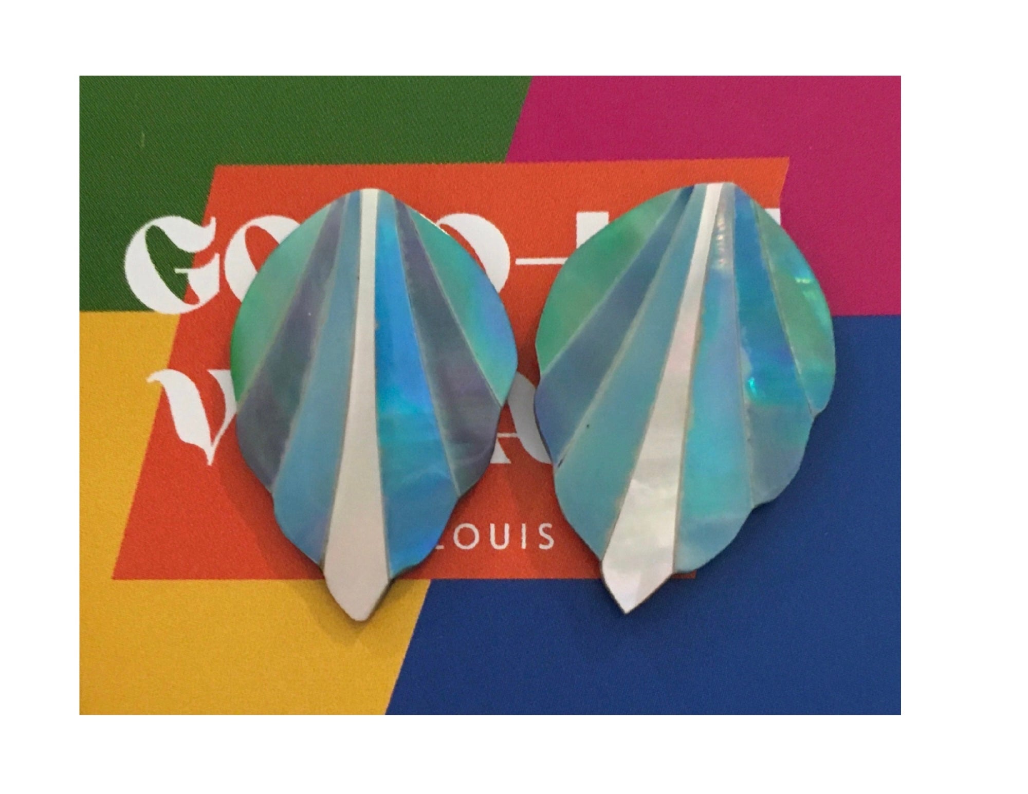 Blue Opalesque Earrings