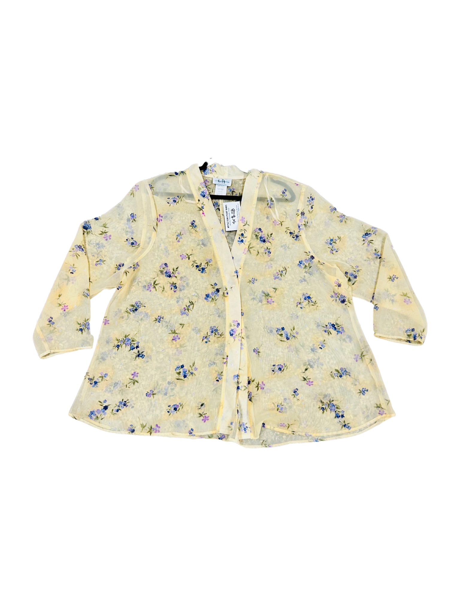 4X Sheer Floral Top
