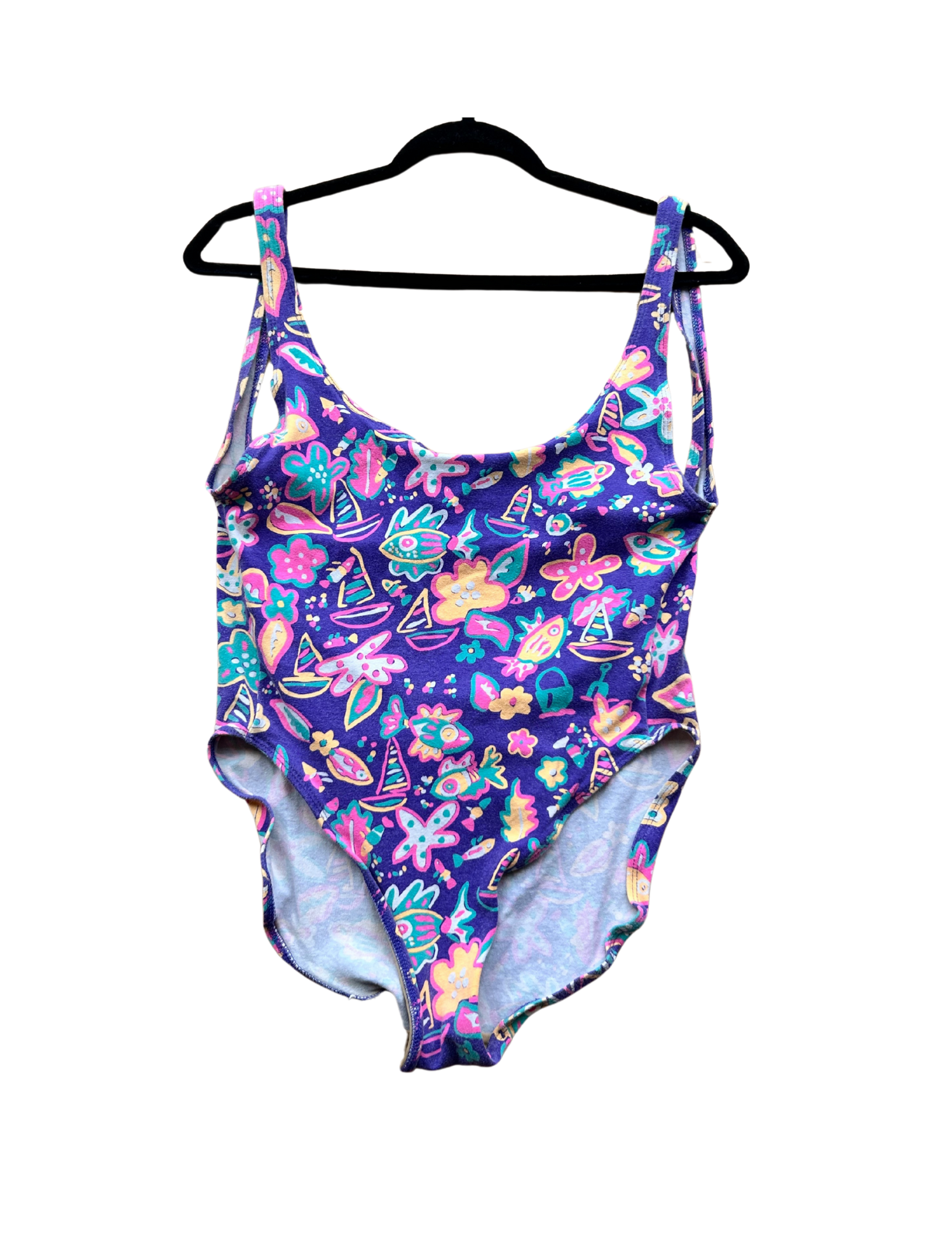 Purple Abstract One Piece Swimsuit