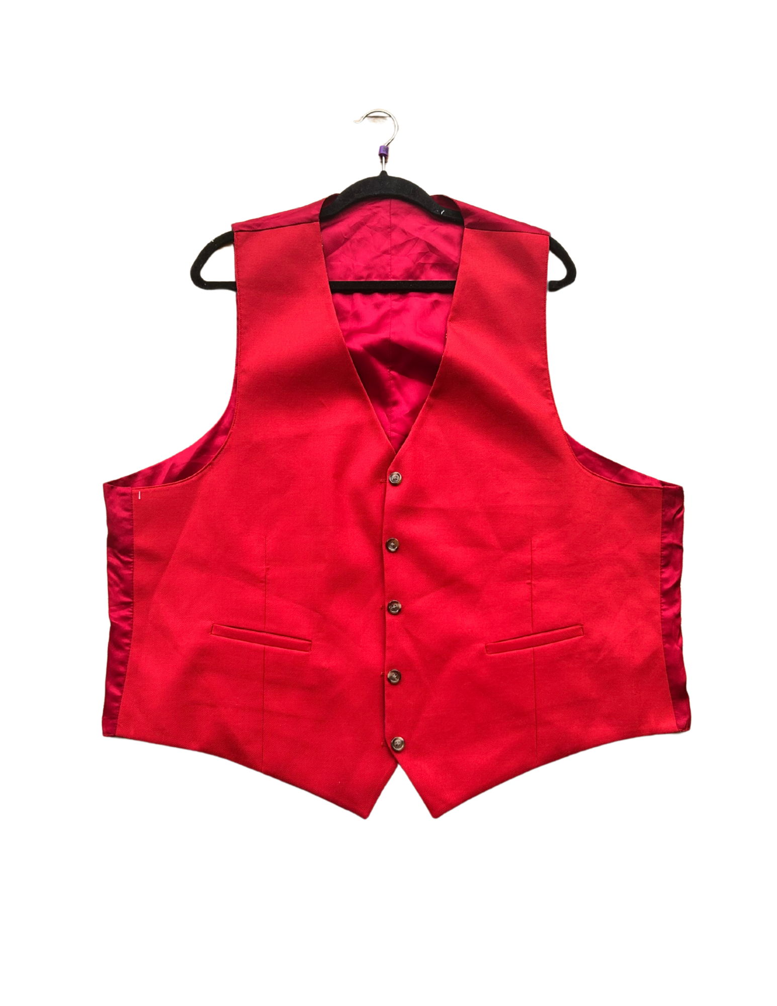 Reversible Red Plaid Vest