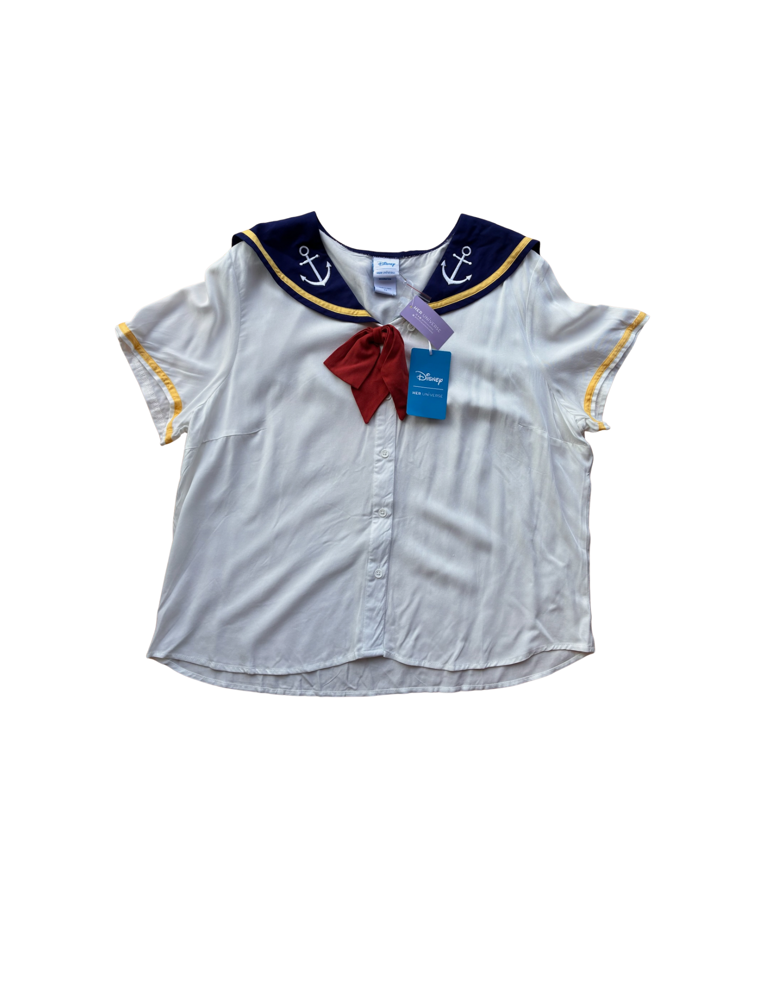 Disney brand Donald Duck Nautical short sleeve button up