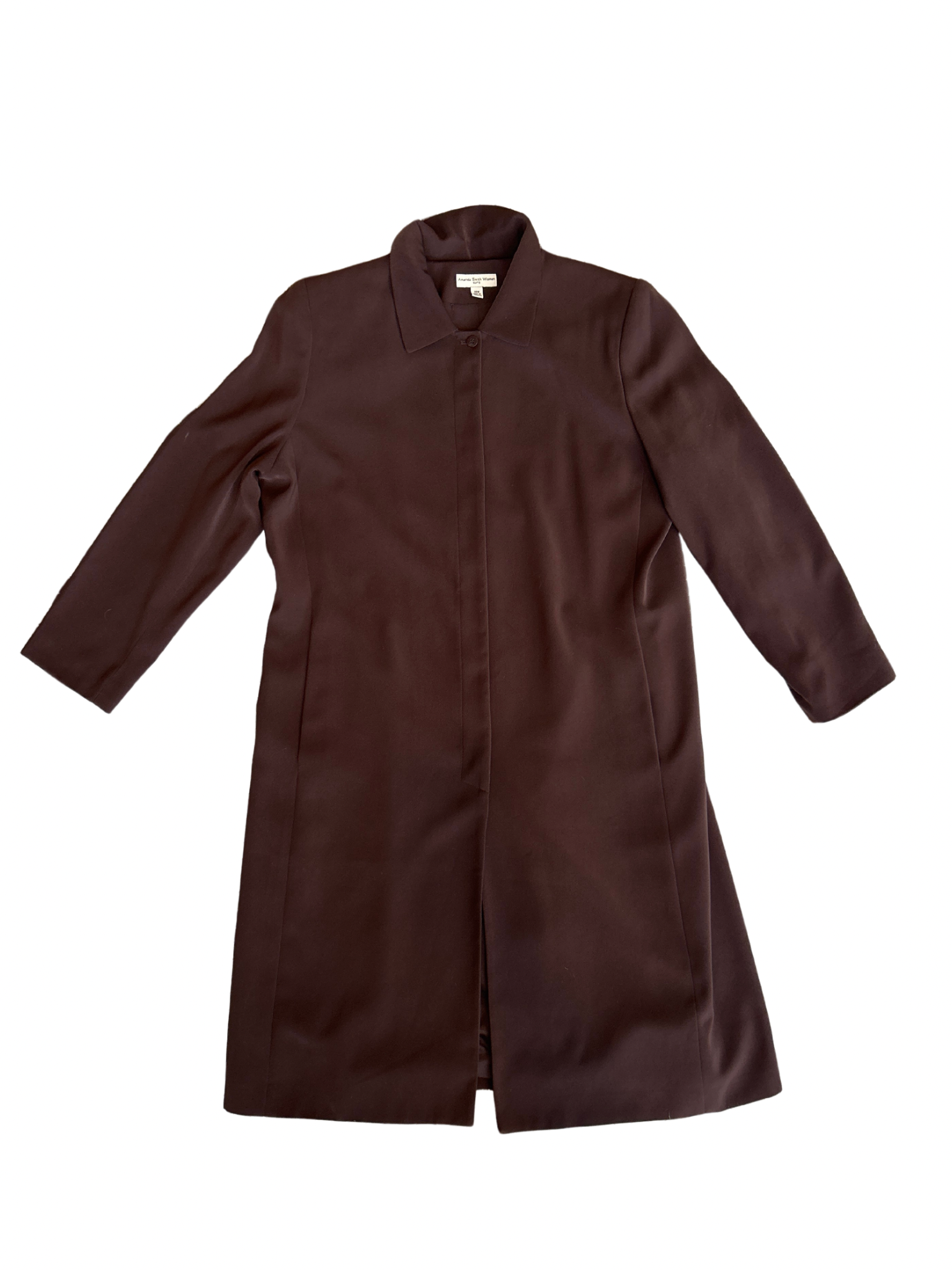 XL Amanda Smith Brown Longline Jacket