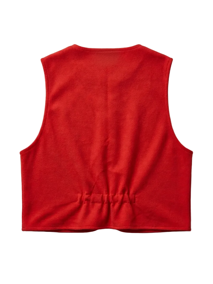 Red Vest With Anchor Buttons