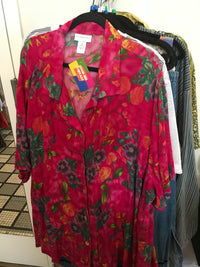 Anna Maxwell Pink Floral Button Up