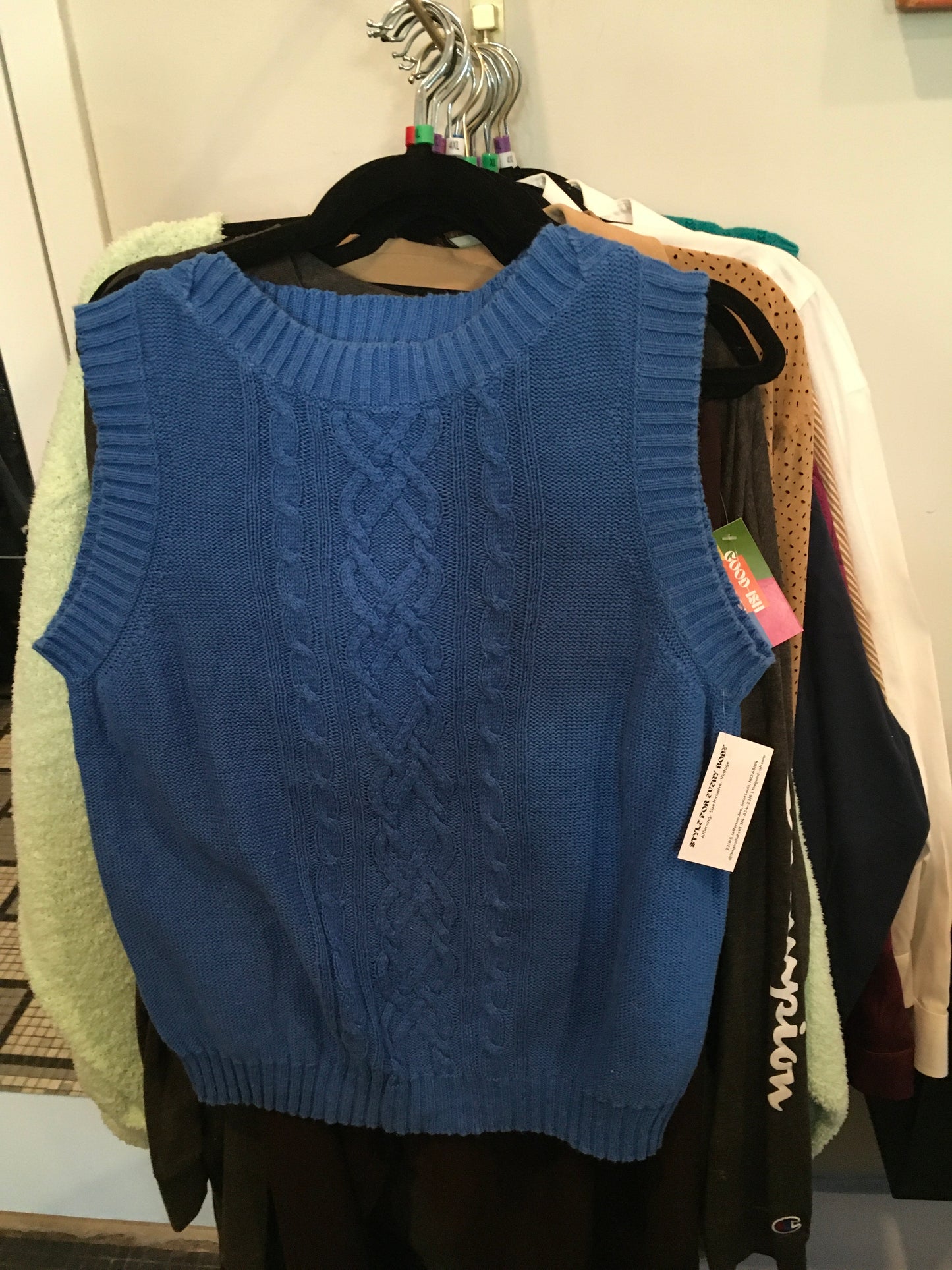 Blue Knit Vest