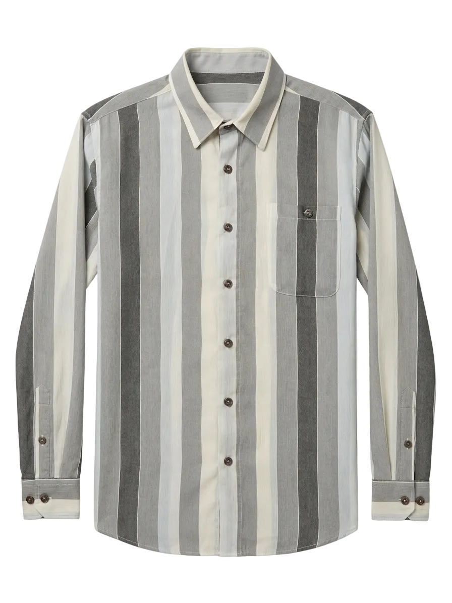 Gray Striped Blouse