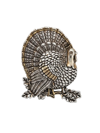 Silver Turkey Brooch & Pendant