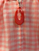 Handmade Gingham Floral Dress