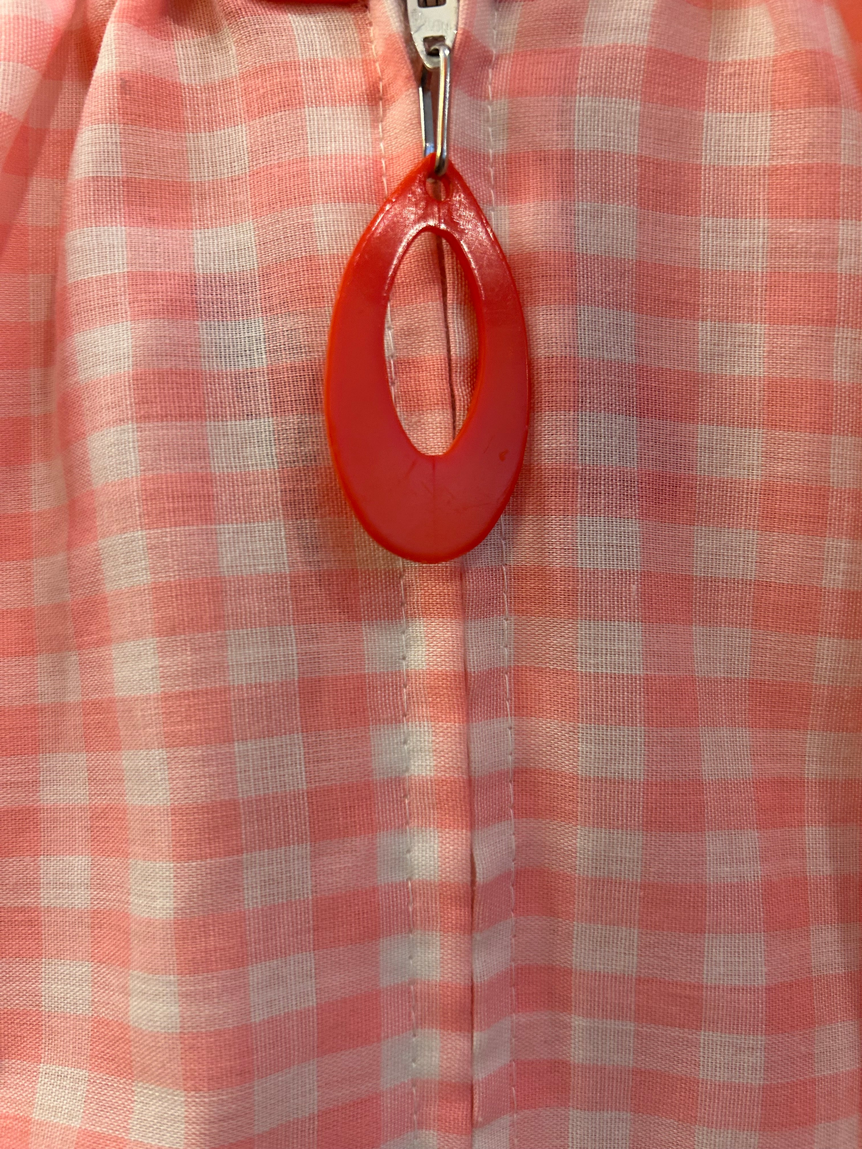 Handmade Gingham Floral Dress