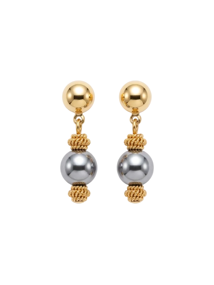 Mixed Metal Dangle Earrings