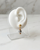Mixed Metal Dangle Earrings