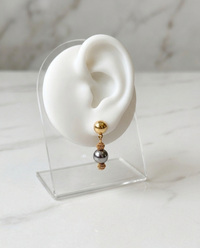 Mixed Metal Dangle Earrings