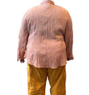 3X Ashley Stewart Peach Crinkle Long Sleeve Button Up