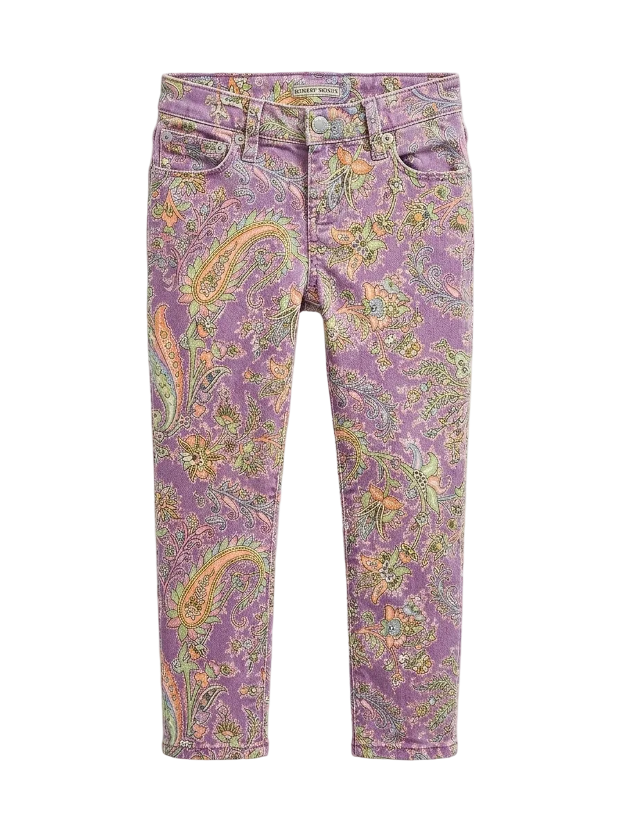 Ralph Lauren Kids Purple Paisley Pants