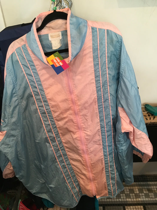 Roaman's Pink & Blue Windbreaker