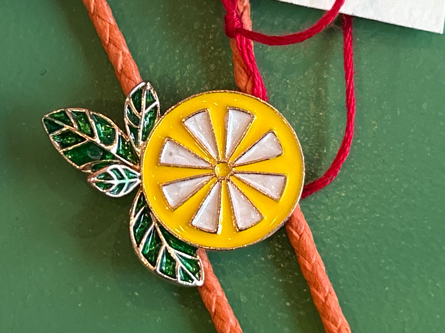 Handmade Lemon Bolo Tie