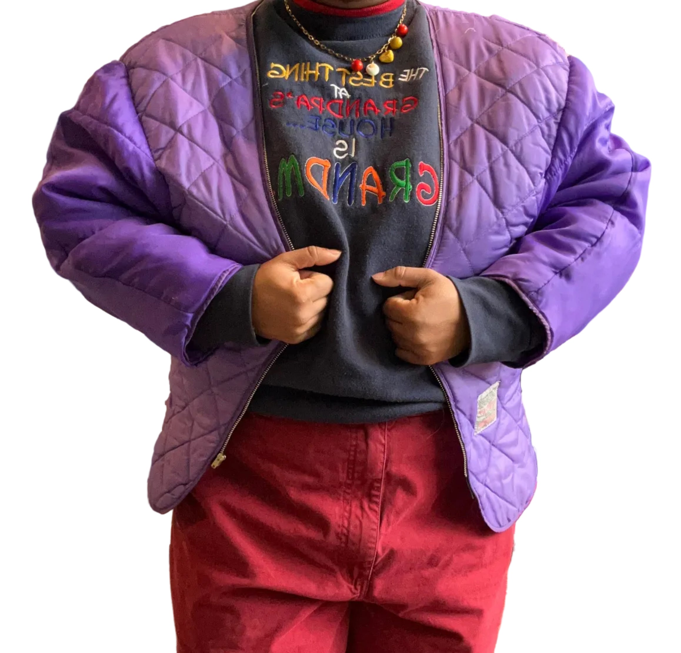 Purple Crop Liner Jacket