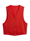 Red Vest With Anchor Buttons