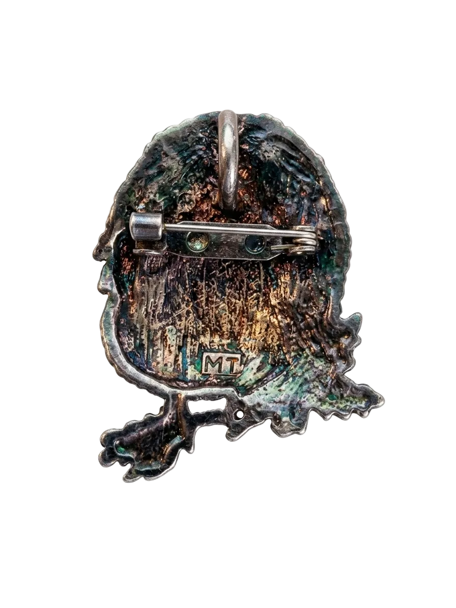 Silver Turkey Brooch & Pendant