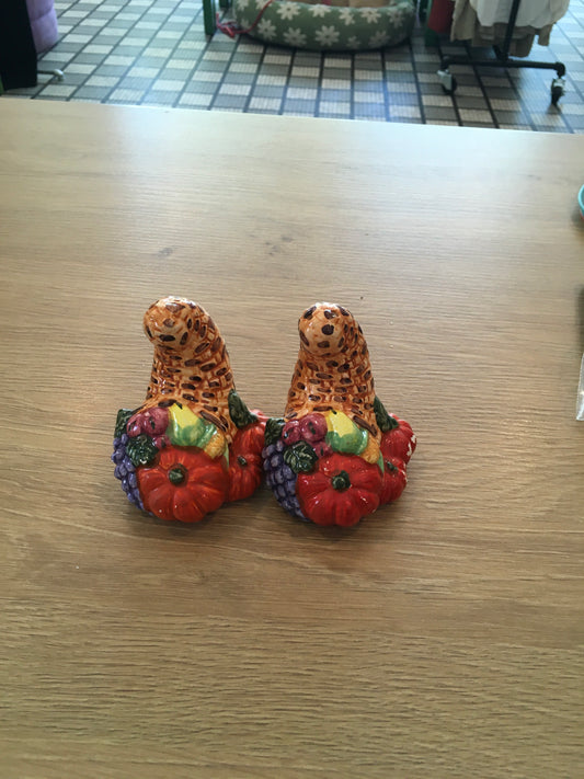 Pumpkin Cornucopia Salt and Pepper Shaker