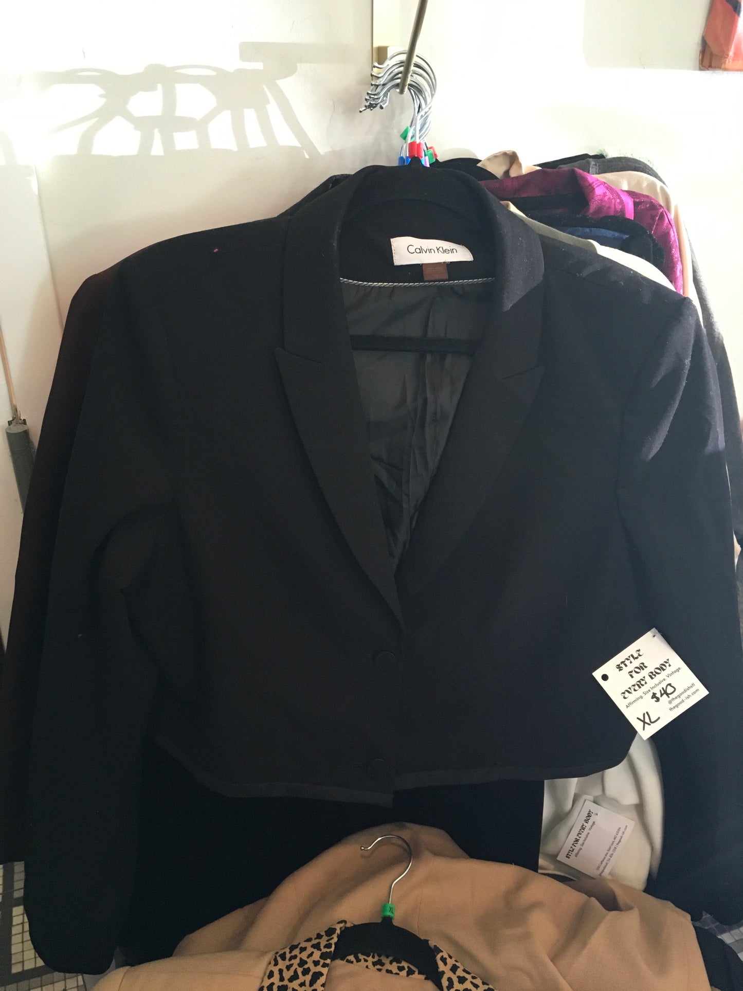 Calvin Klein Black Cropped Blazer