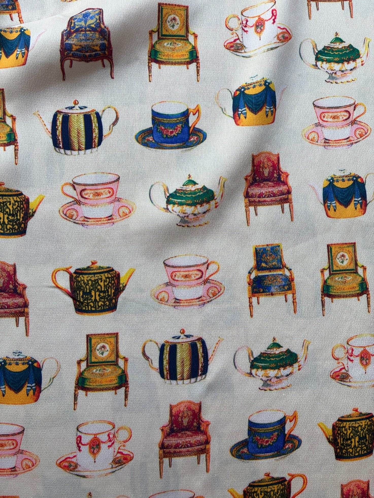 Talbots Tea Print Blouse