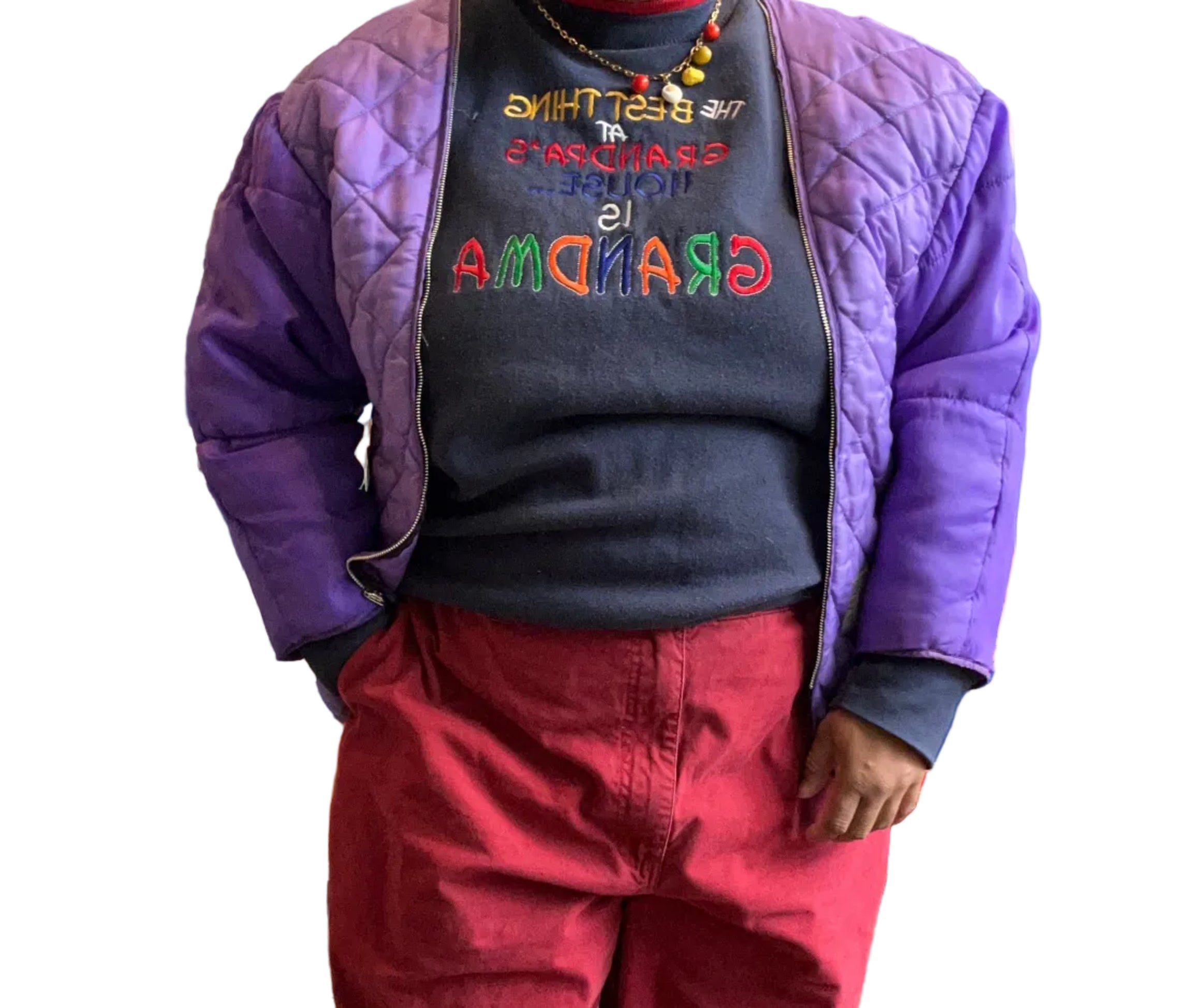 Purple Crop Liner Jacket