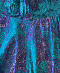 Teal Paisley Print Skirt