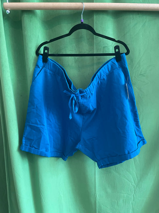 Ocean Blue Cotton Drawstring Short