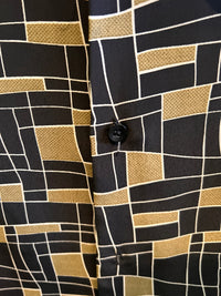 Abstract Geometric Button Up