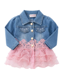 Denim Lace Baby Dress
