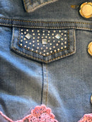 Denim Lace Baby Dress