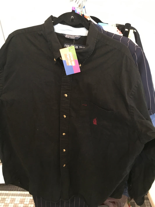 Nautica Black Button Up