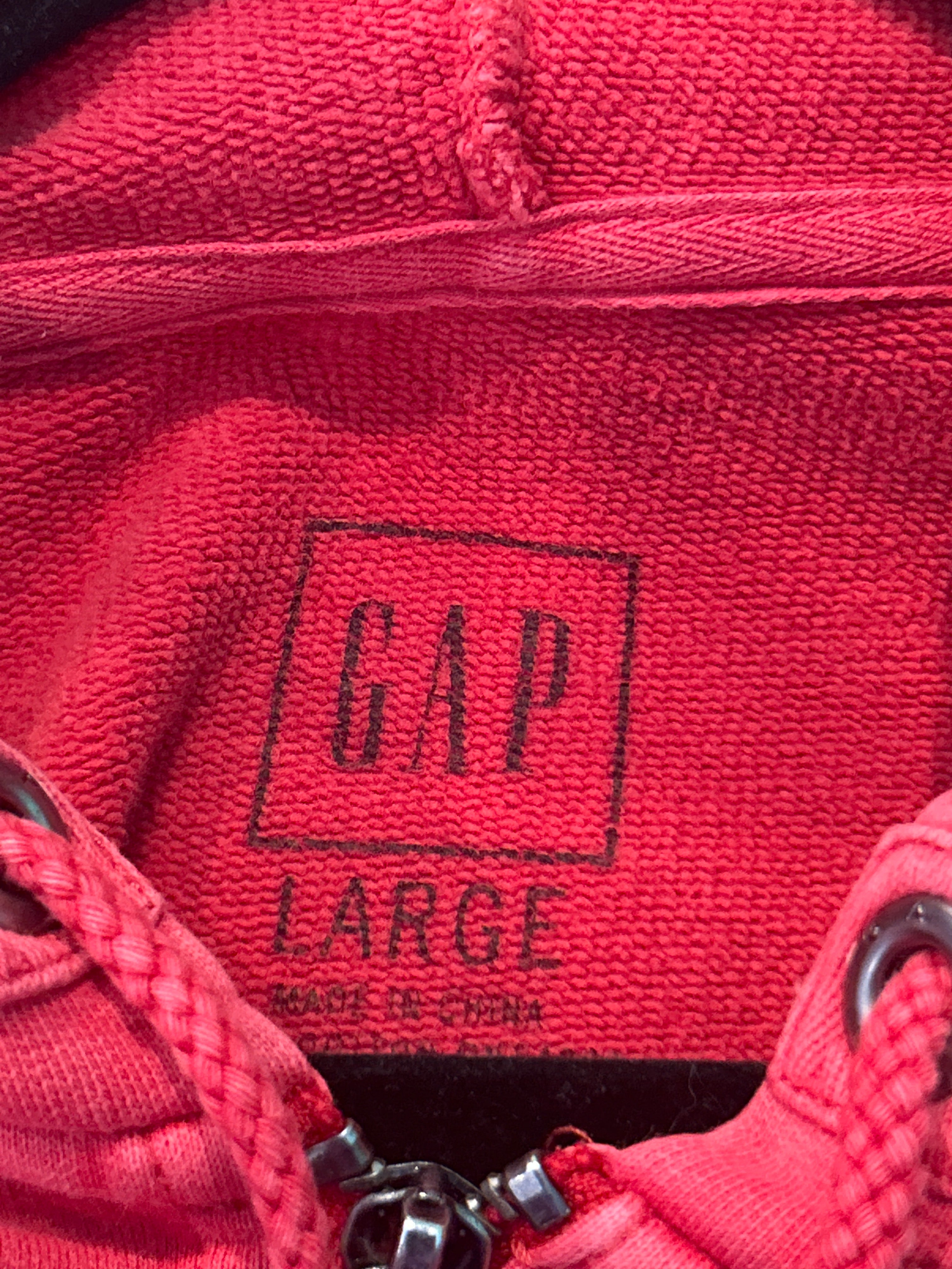 XL Red Gap Heavyweight Zip Up Hoodie