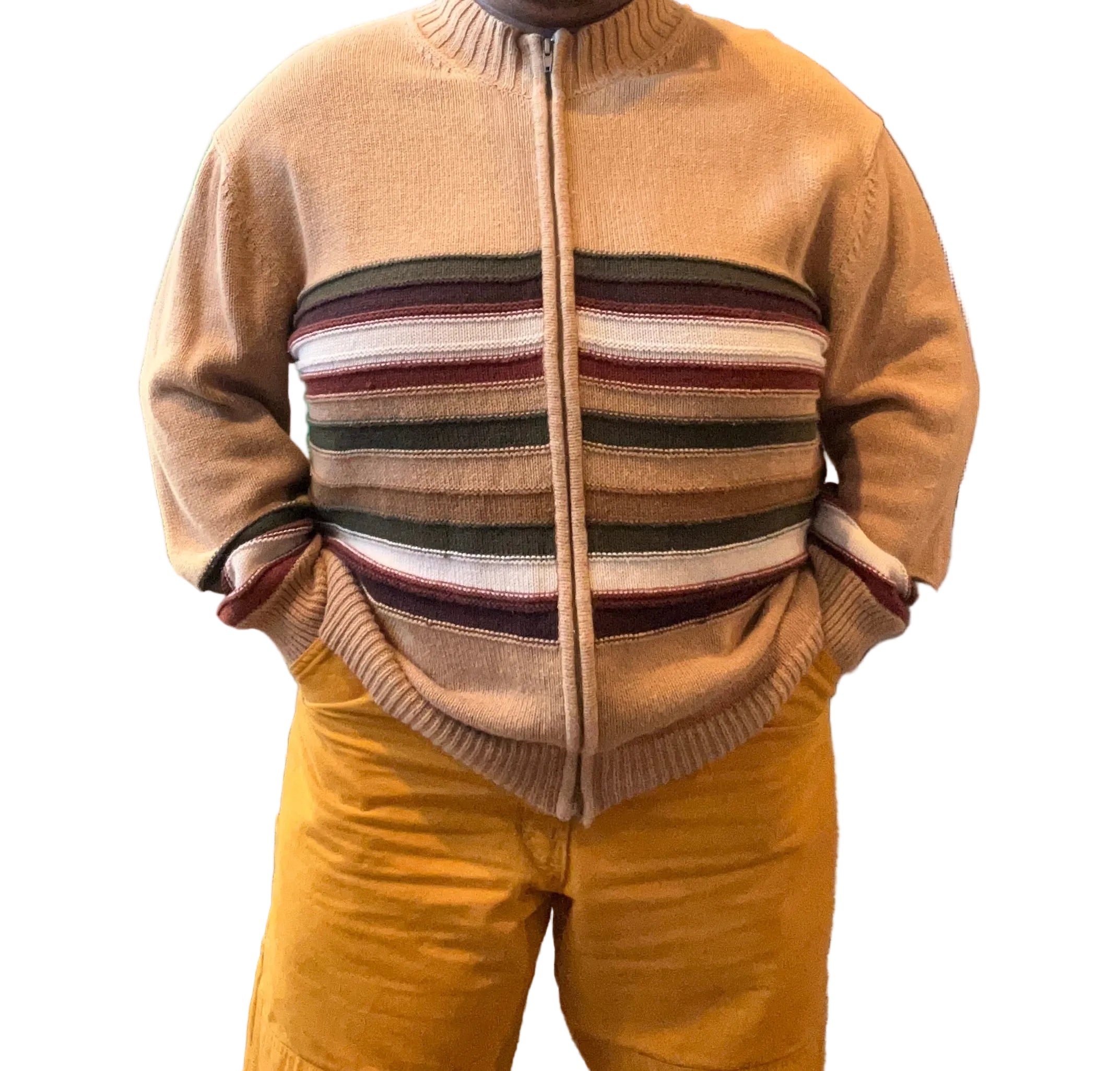 Elena Tannassi Stripe Zip Jacket