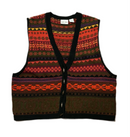 XL 90s Abstract Button Up Sweater Vest