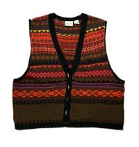 XL 90s Abstract Button Up Sweater Vest