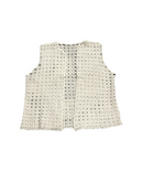 3X White Crochet Vest