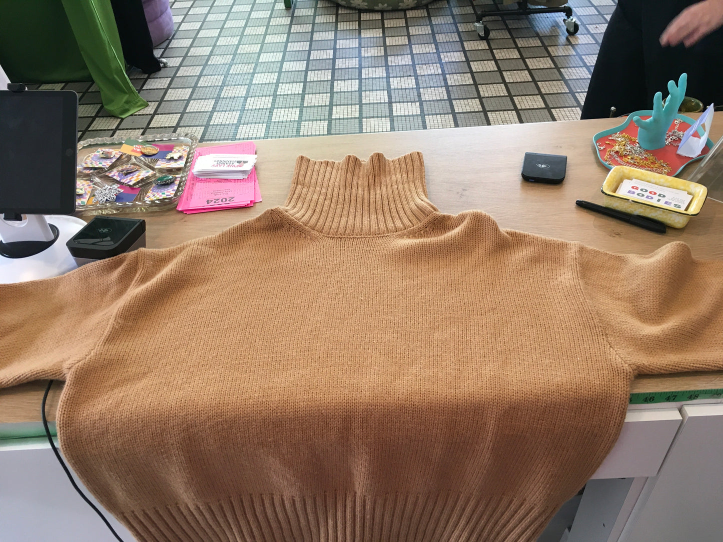 Rebdolls Beige Turtleneck Sweater