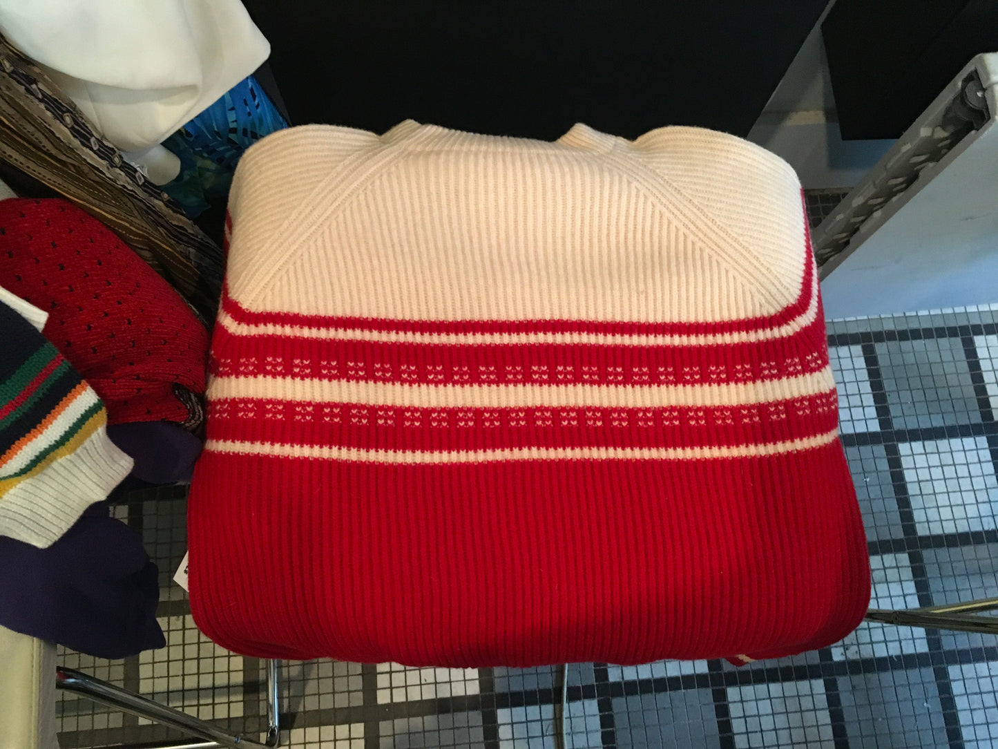 Red and Cream Sweater