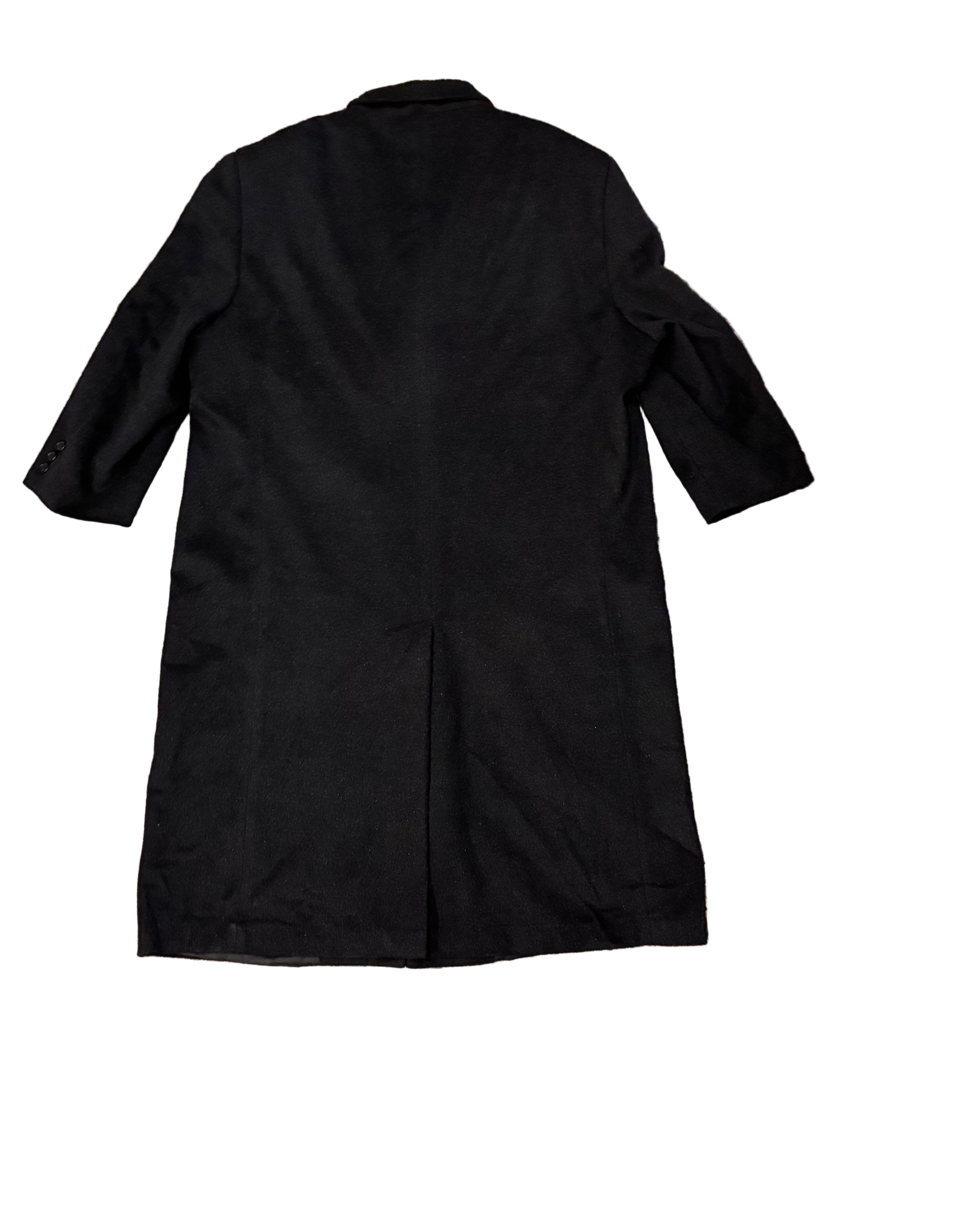 3X Adolfo International Charcoal Grey Wool & Cashmere Top Coat