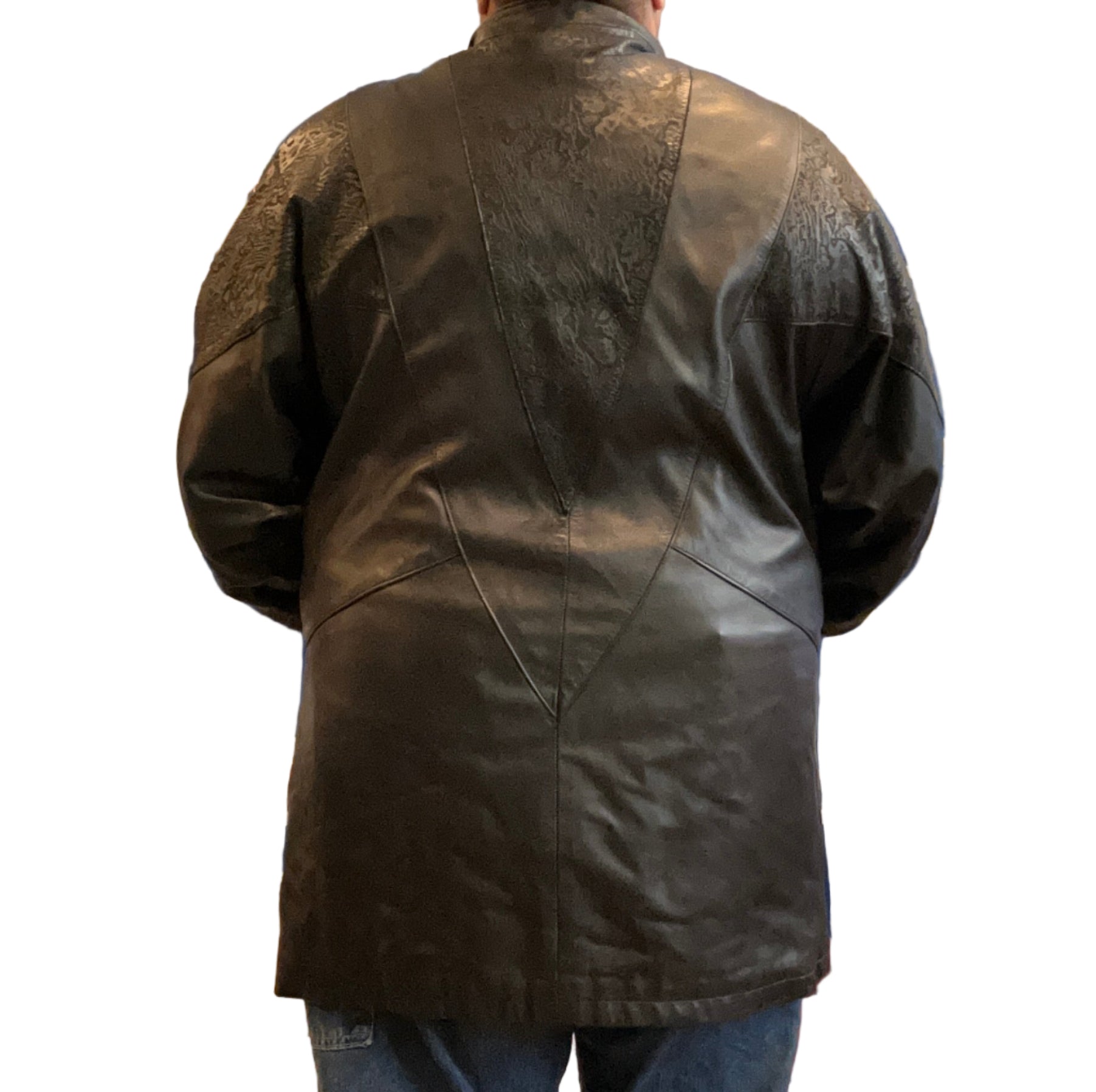 Animal Print Leather Coat