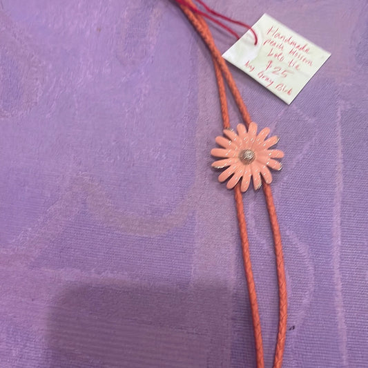 Handmade Peach Blossom Bolo Tie