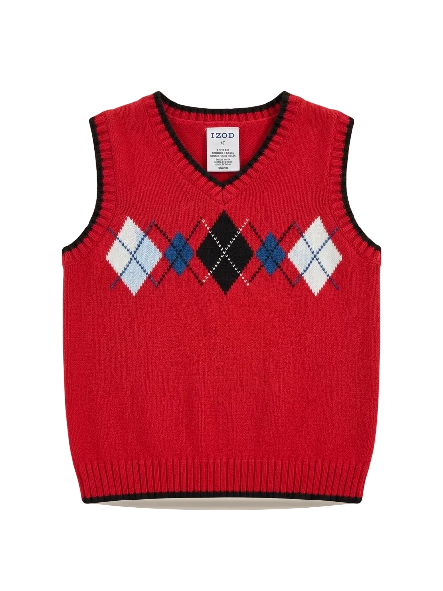 Red Kids Sweater Vest