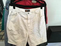 White Route 66 Denim Shorts